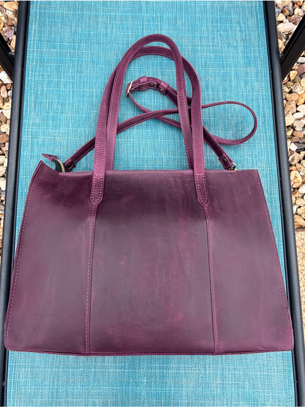 Portland Leather Oversized Larkspur Lola Tote - Picture 5 of 9